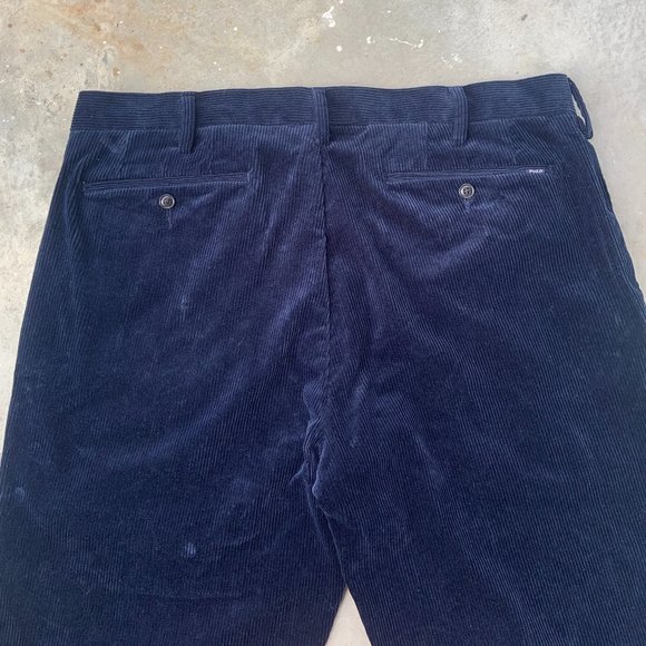Mens Navy Ralph Lauren Corduroy Chinos Trouser Dress Pants Ralph Lauren Polo Men - Picture 4 of 4